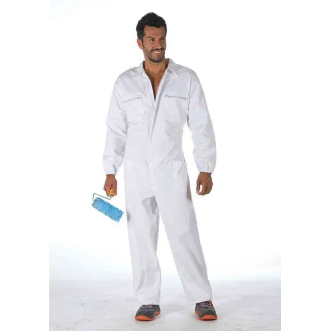 Tuta intera da lavoro multitasche 100% cotone Logica 9070BIANCO-L